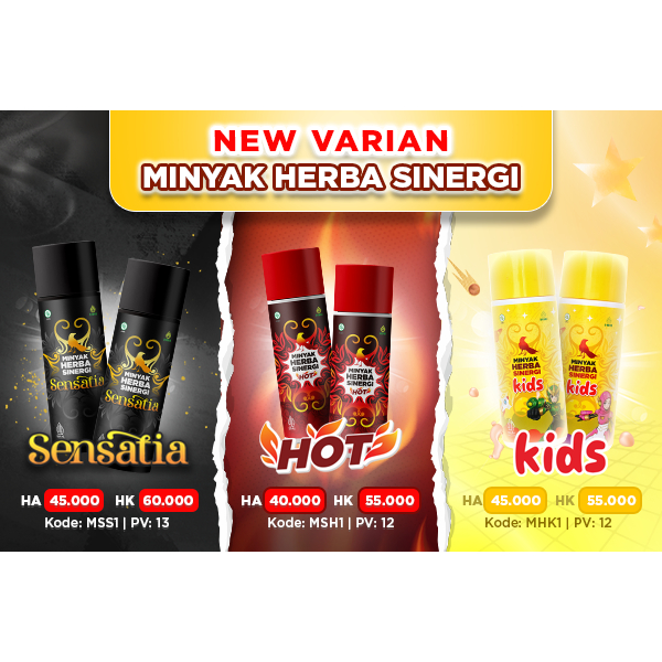 Minyak Herba Sinergi ( MHS ) HNI HPAI, MHS KIDS, MHS HOT, MHS SENSATIA