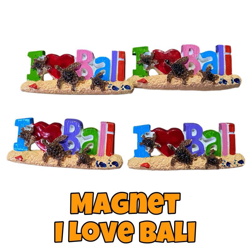 Magnet Resin I Love Bali - Magnet I Love Bali - Magnet Resin - Souvernir Bali - Magnet Tempelan Kulk