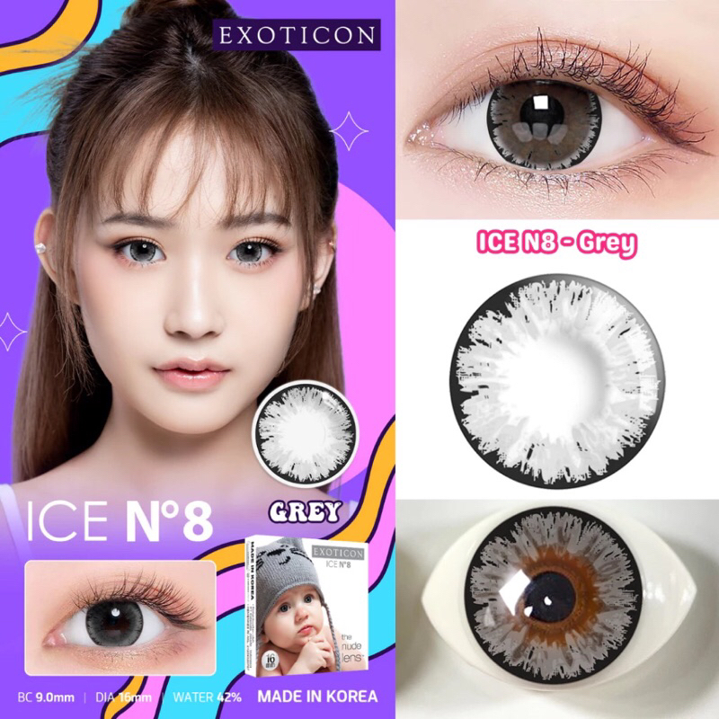 Exoticon Softlens - Ice N8 - Grey 16mm