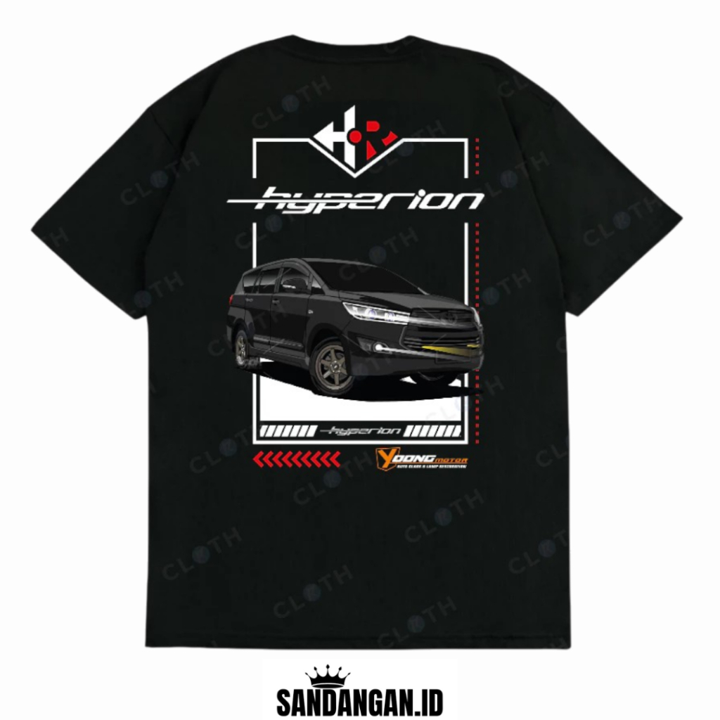 T-SHIRT KAOS HYPERION YOONG MOTOR INDONESIA BILED LIGHTING INNOVA PREMIUM QUALITY