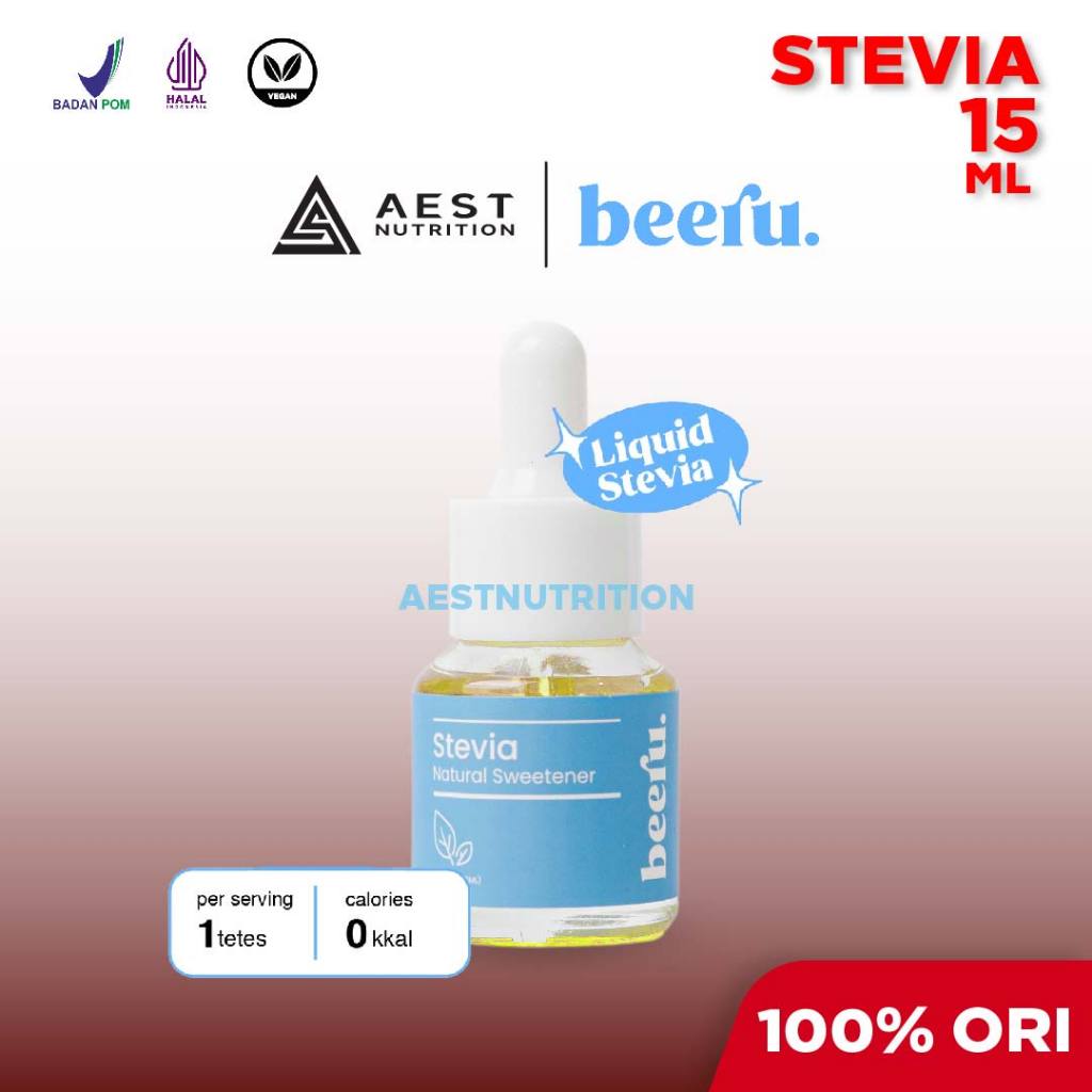 

Beeru Stevia Natural Sweetener - 15mL Pemanis Alami Alternatif Gula 0 Kalori