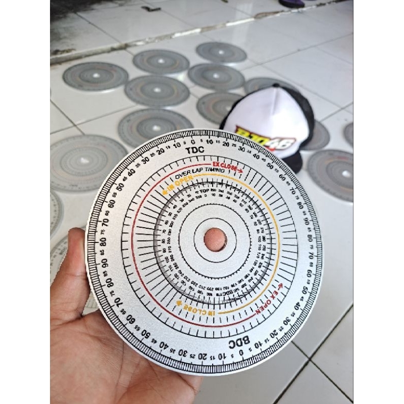 Busur derajat tebal 5mm durasi noken as racing dial set dayel flexible piringan derajat dial indikat