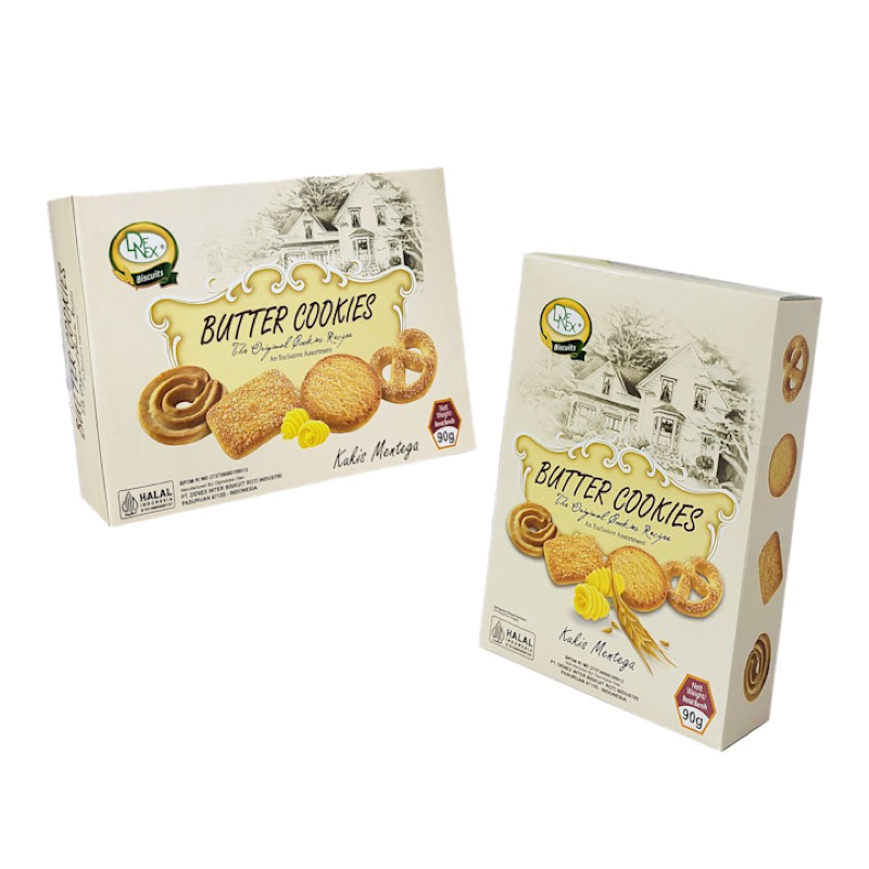 

(ecer) Denex Butter Cookies Kukis mentega 90 Gr Snack Jajan Hajatan (ecer)