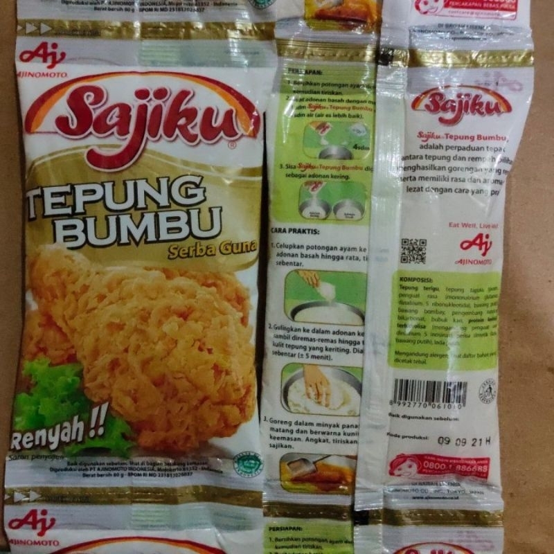 

Tepung Serbaguna Sajiku kemasan rencheng isi 10 sachet