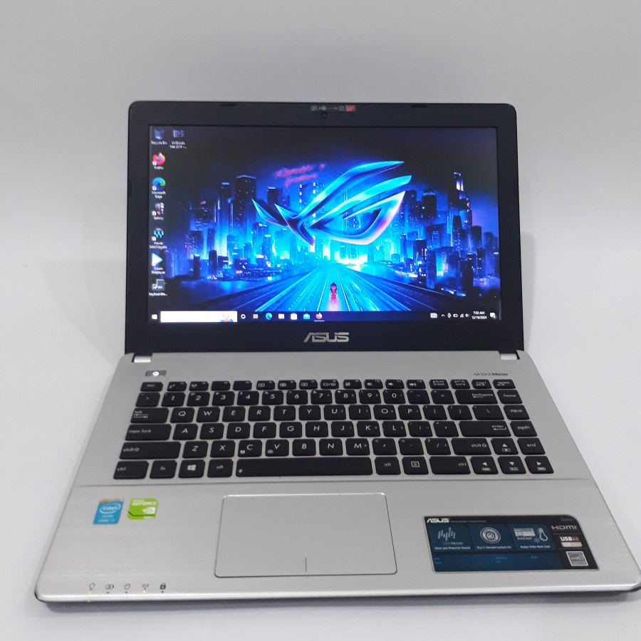 LAPTOP ASUS X450J CORE I7 DUAL VGA RAM 16GB HARDIS SSD 256GB NVDIA 2GB