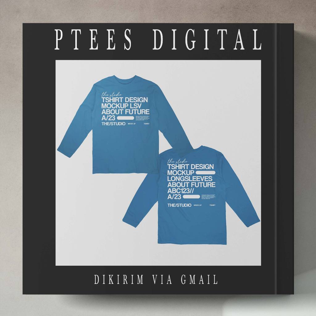 PD0422 - Longsleeve Tshirt Mockup - PSD PHOTOSHOP TEMPLATE KAOS LENGAN PANJANG TEE TEES T SHIRT
