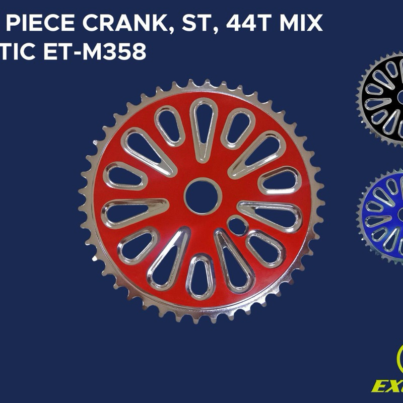 chainring piring piringan gir depan 44t motif matahari sepeda 20 bmx model engkol crank gir langsung