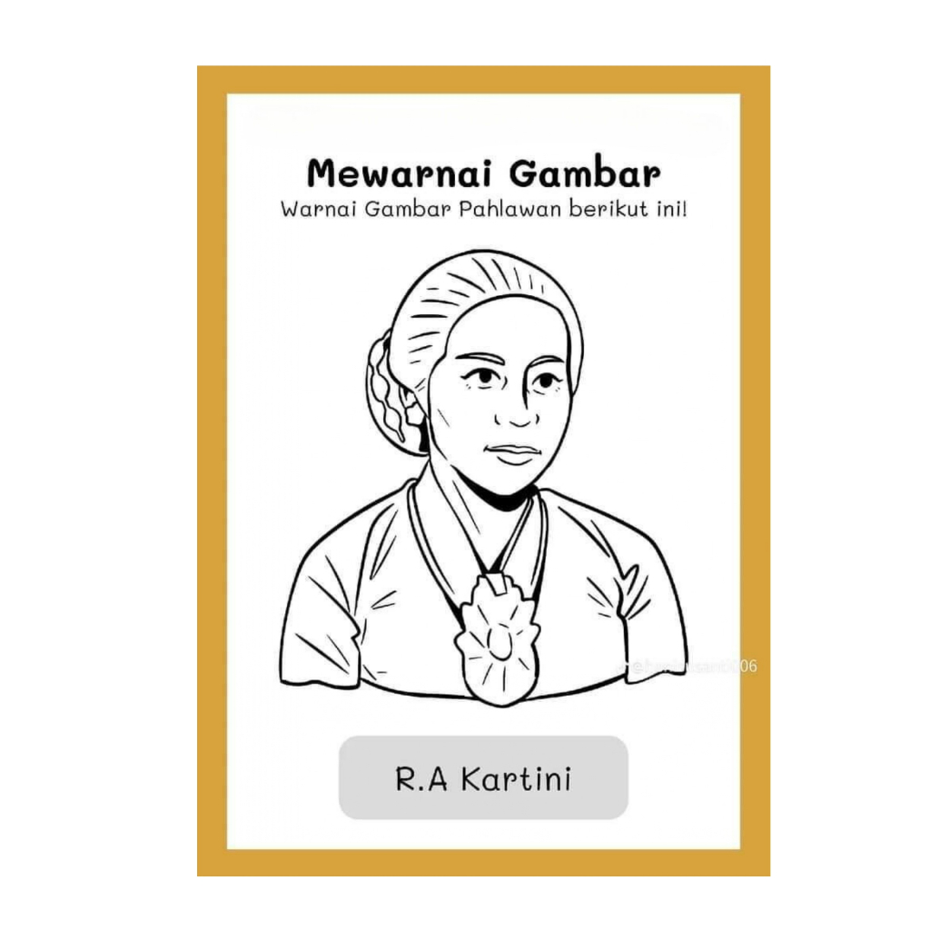 

10 lembar gambar Sketsa mewarnai pahlawan nasional