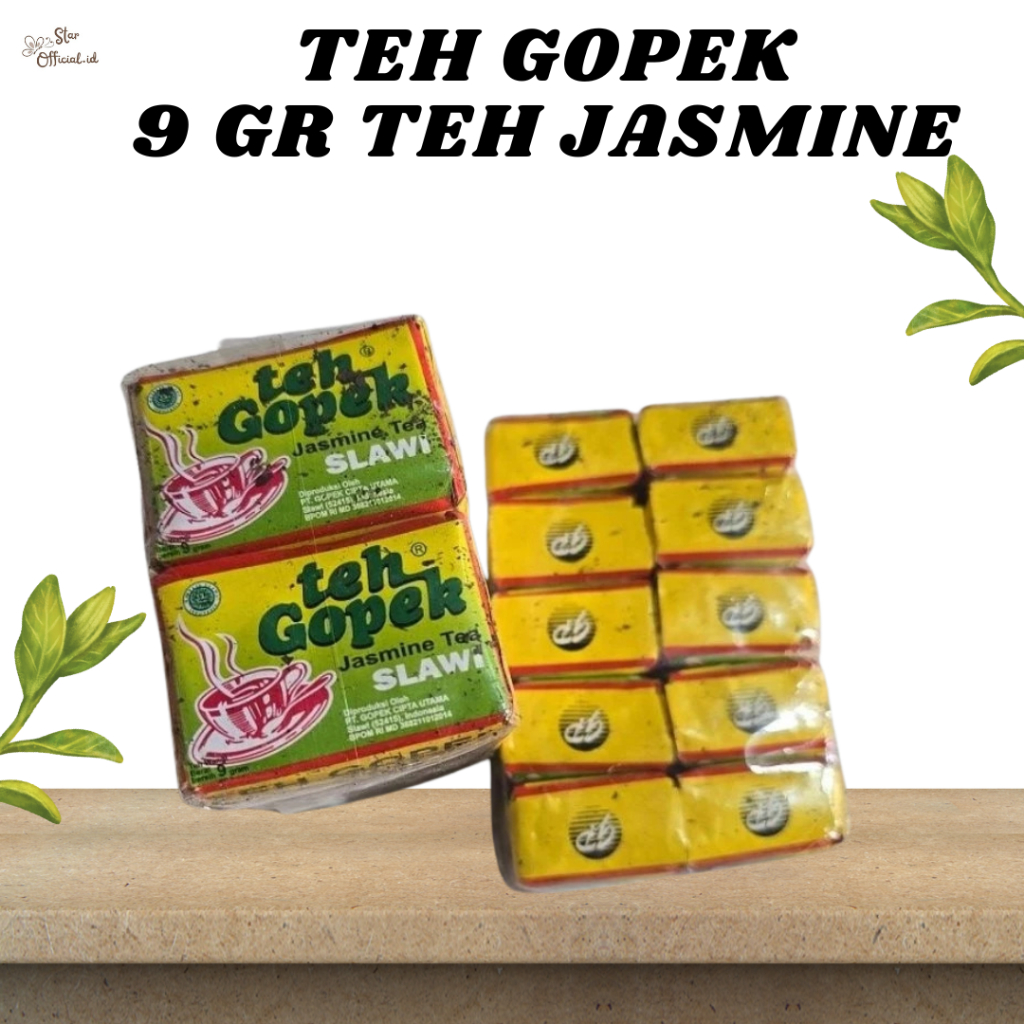 

Teh Gopek Jasmine Tea Melati Teh Tubruk - Gopek 9 Gram Satu 1 PACK ISI 10 PCS - 1 SLOP ISI 50 PCS