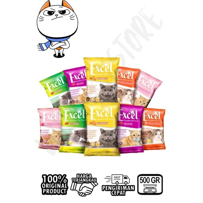 makanan kucing dryfood excel adult/excel kitten