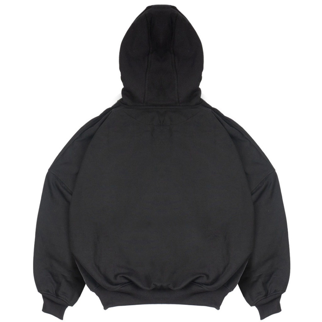 Troy Company Sweater Hoodie Boxy Oversize Black Tag Team - Hoodie Boxy Pria Hitam HB 2867