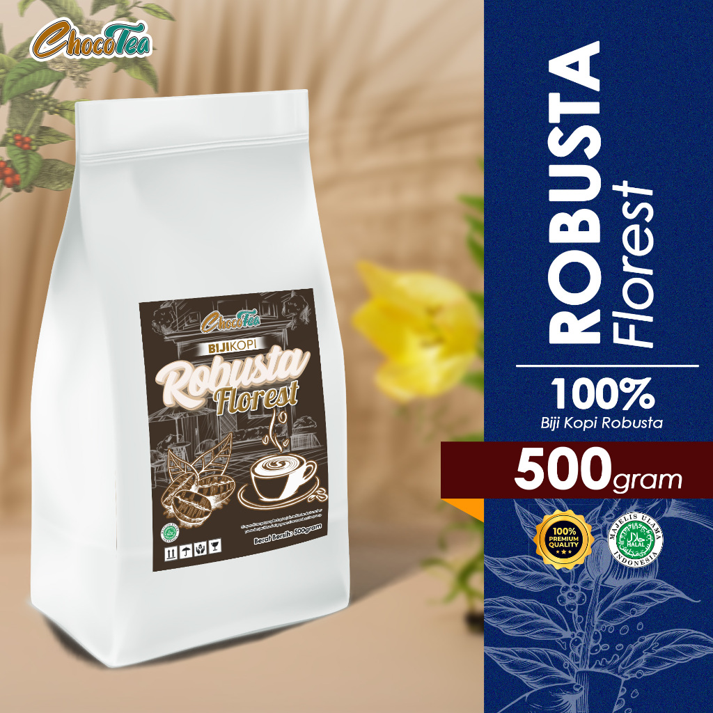 

BIJI KOPI ROBUSTA FLOREST PREMIUM 500 GRAM / ROBUSTA COFFEE / ESPRESSO COFFE