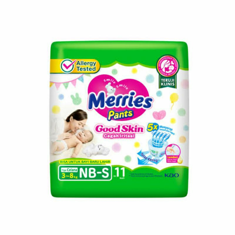 Pampers Diapers Merries Good Skin Popok Bayi NB-S 11 / M9 / L8 / XL7 / XXL6