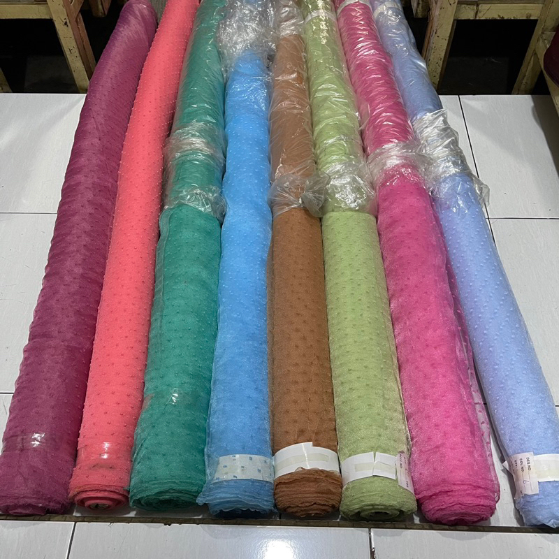 Organza dot / Kain uragiri organza / Kain Organza polos / Kain organza motif
