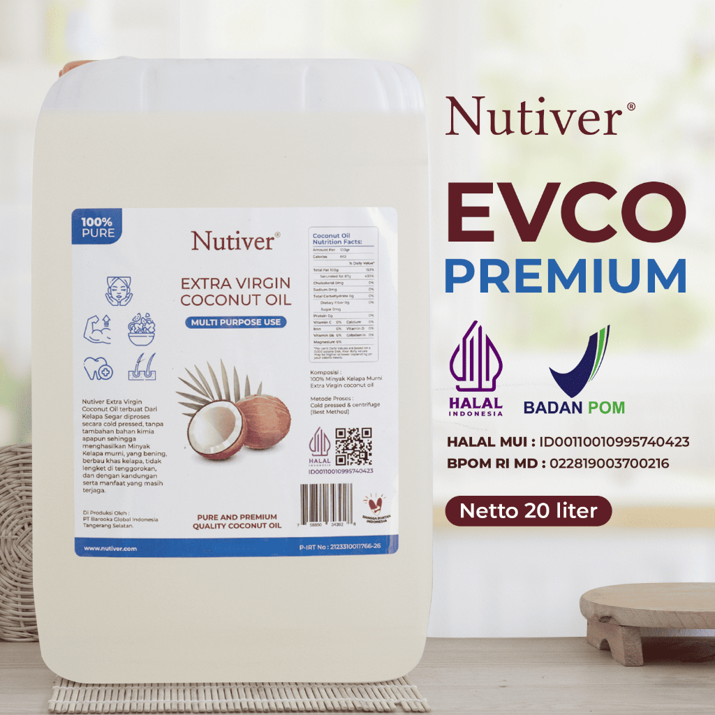 

NUTIVER Minyak VCO Grosir Virgin Coconut OIL Jerigen 20L