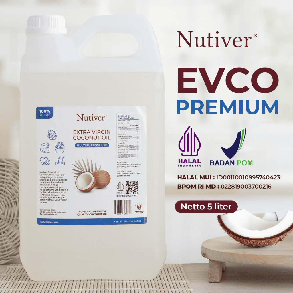 

NUTIVER Minyak VCO Virgin Coconut OIL 5 Liter - EVCO