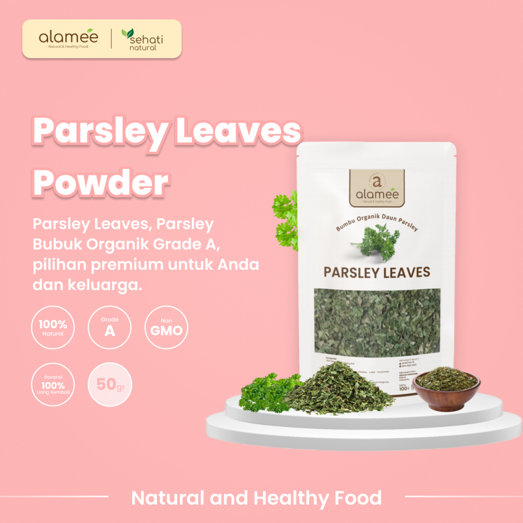 

ALAMEE Parsley Kering Dried Persley Flakes Daun Peterseli Leaves Bumbu Dapur Masak Organik 50g