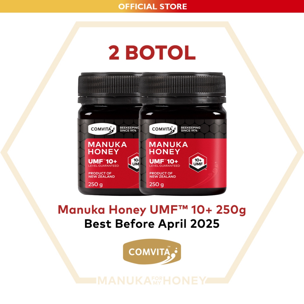 

Comvita Manuka Honey Umf 10+ 250g ( 2 BOTOL ) Madu Murni Alami Asli
