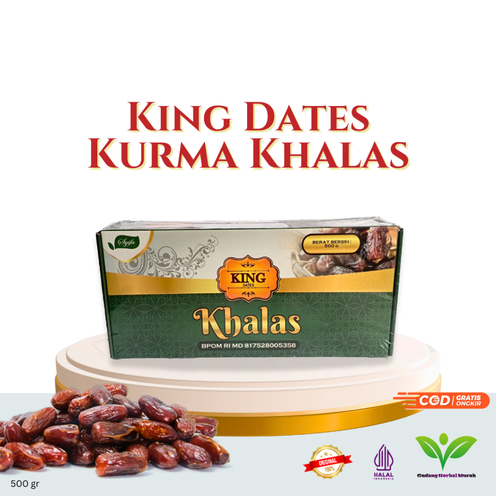 

Kurma Khalas KING DATES 500 gr | Syifa Original 100% Organik