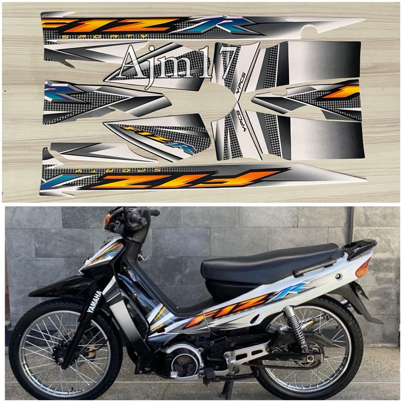 STIKER MOTOR F1ZR 2004 HITAM PUTIH