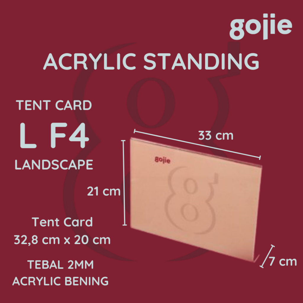 

TEMPAT BROSUR AKRILIK l TENT CARD AKRILIK L F4 LANDSCAPE l MIN PEMBELIAN 2PCS