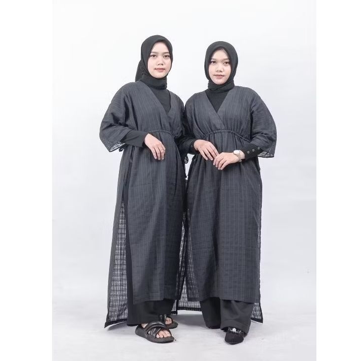 Outer Panjang Motif Kotak Kotak / Outer Pantai