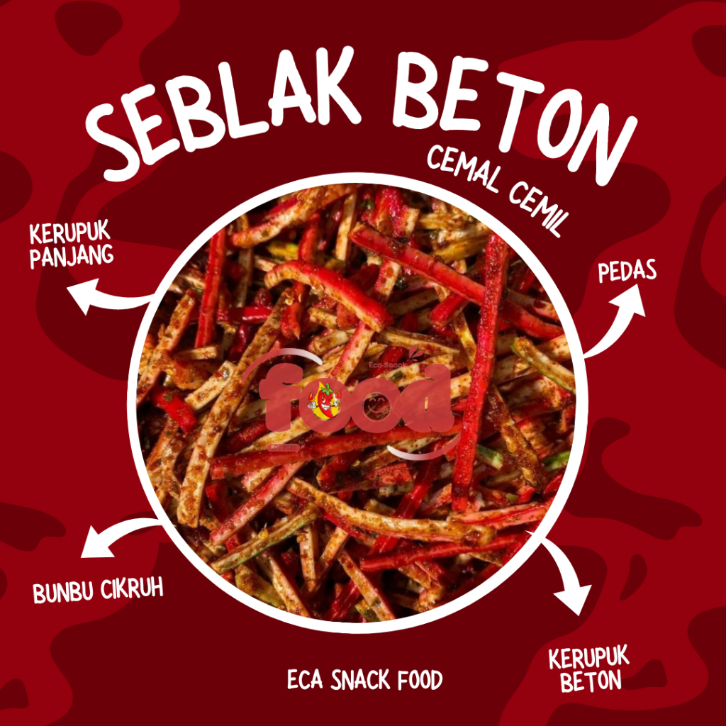 

TERLARIS Seblak Beton Viral / Cemilan seblak kering/ kerupuk jengkol/ kerupuk warna warni/ basreng pedas daun jeruk