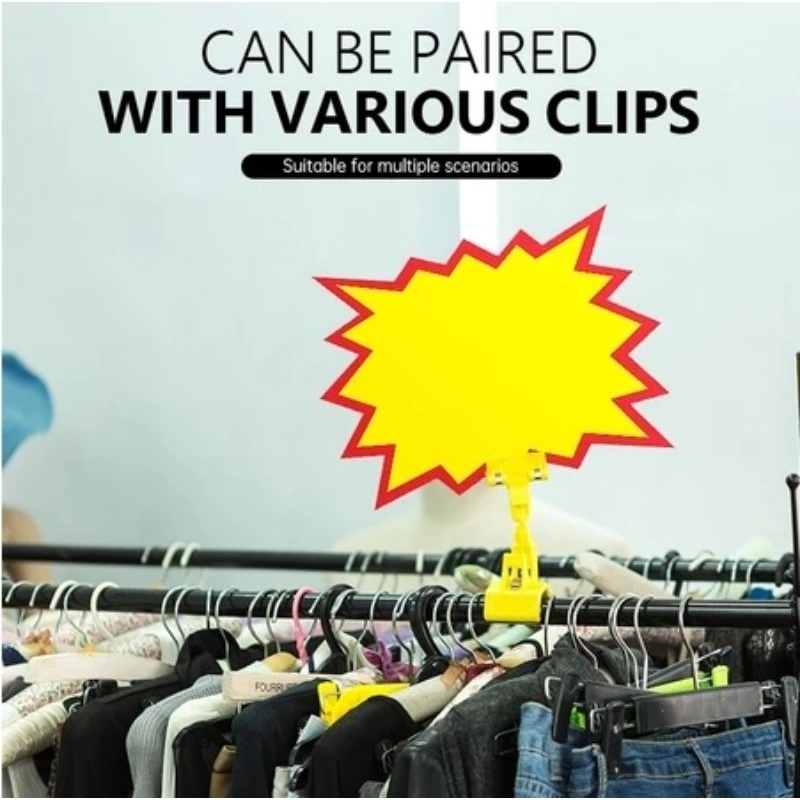 

mh 30pcs Label Promo Sale Tag Label Pop Card Penjepit Tulisan Promo Sale New Tag Kartu Diskon