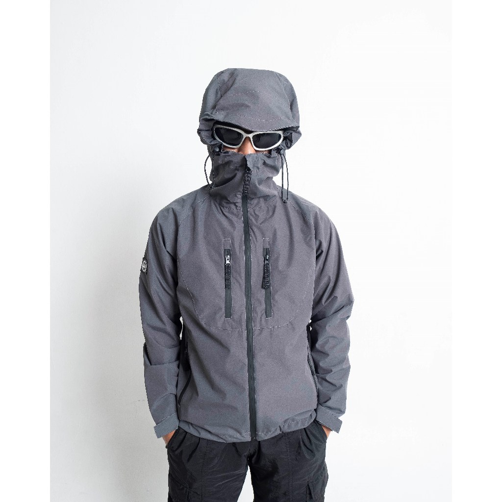 Troublemaker - Jaket Hurricane Grey - Jaket Outdoor Waterproof - Casual Outfit - Jacket Gorpcore