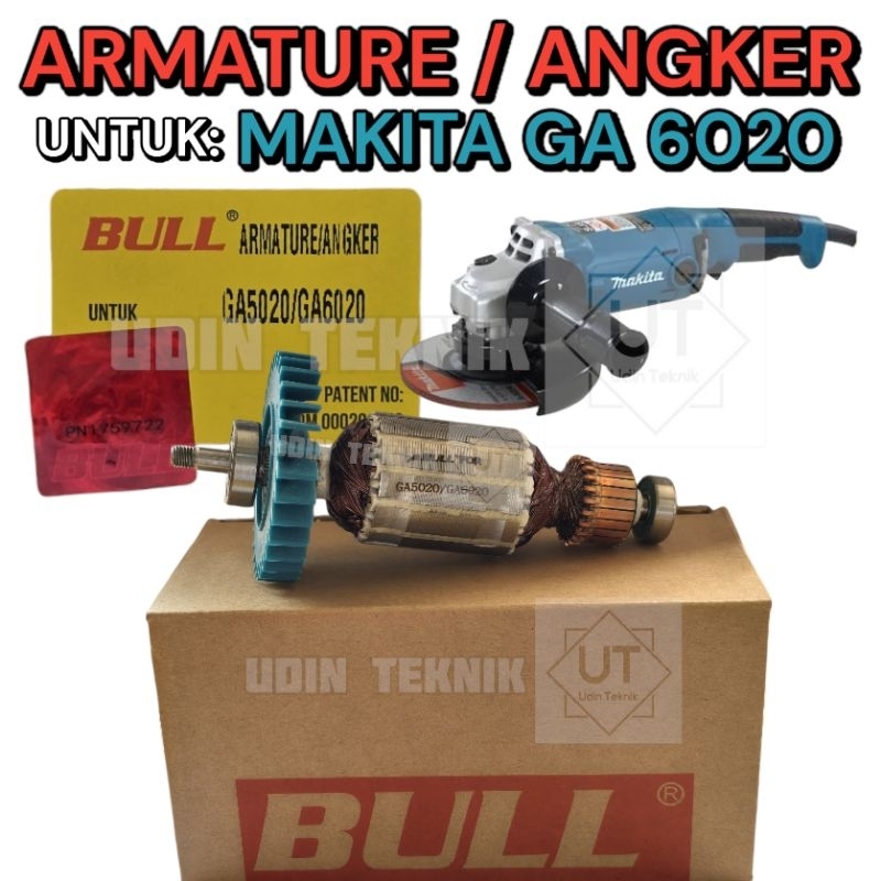ARMATURE MAKITA GA6020 ANGKER GERINDA TANGAN MAKITA 6" GA 6020 BULL