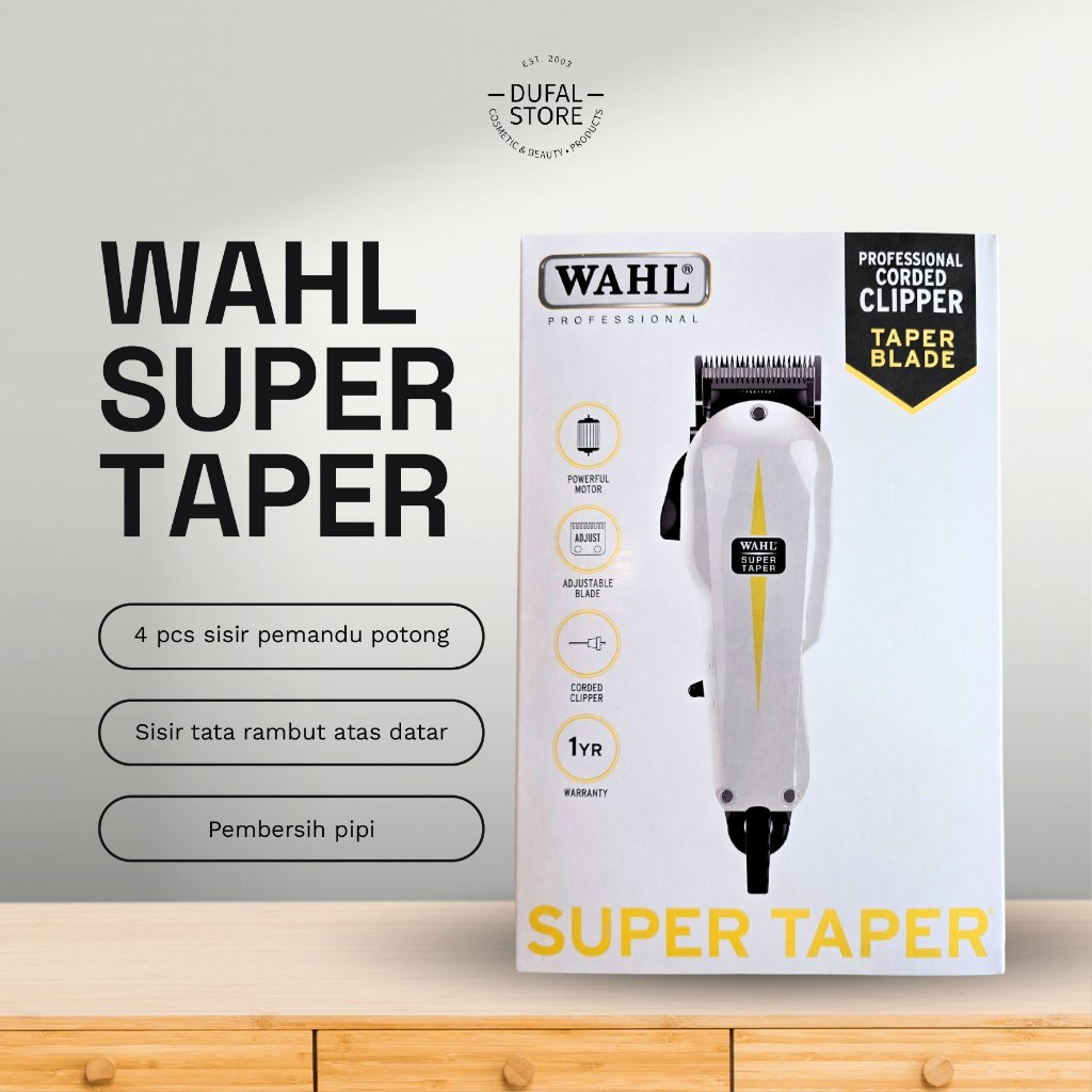 Wahl Super Taper - Alat Cukur Rambut Elektrik Pencukur Rambut Profesional - Hair Clipper Kecepatan 6
