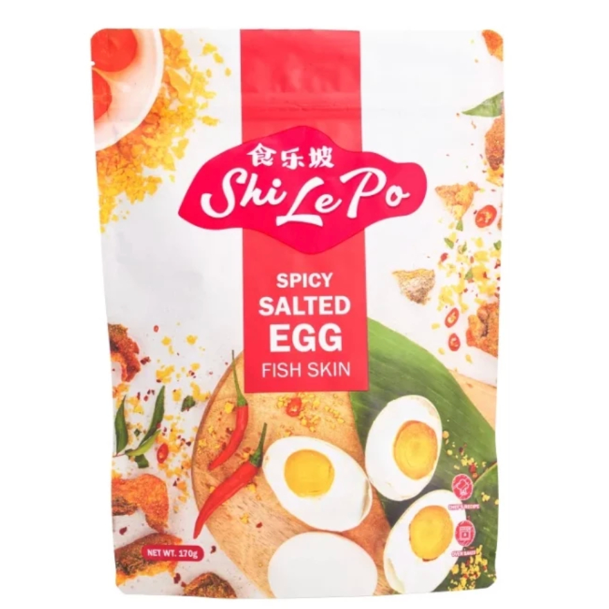 

Shi Le Po Salted Egg Fish Skin Spicy Salted Egg 80g