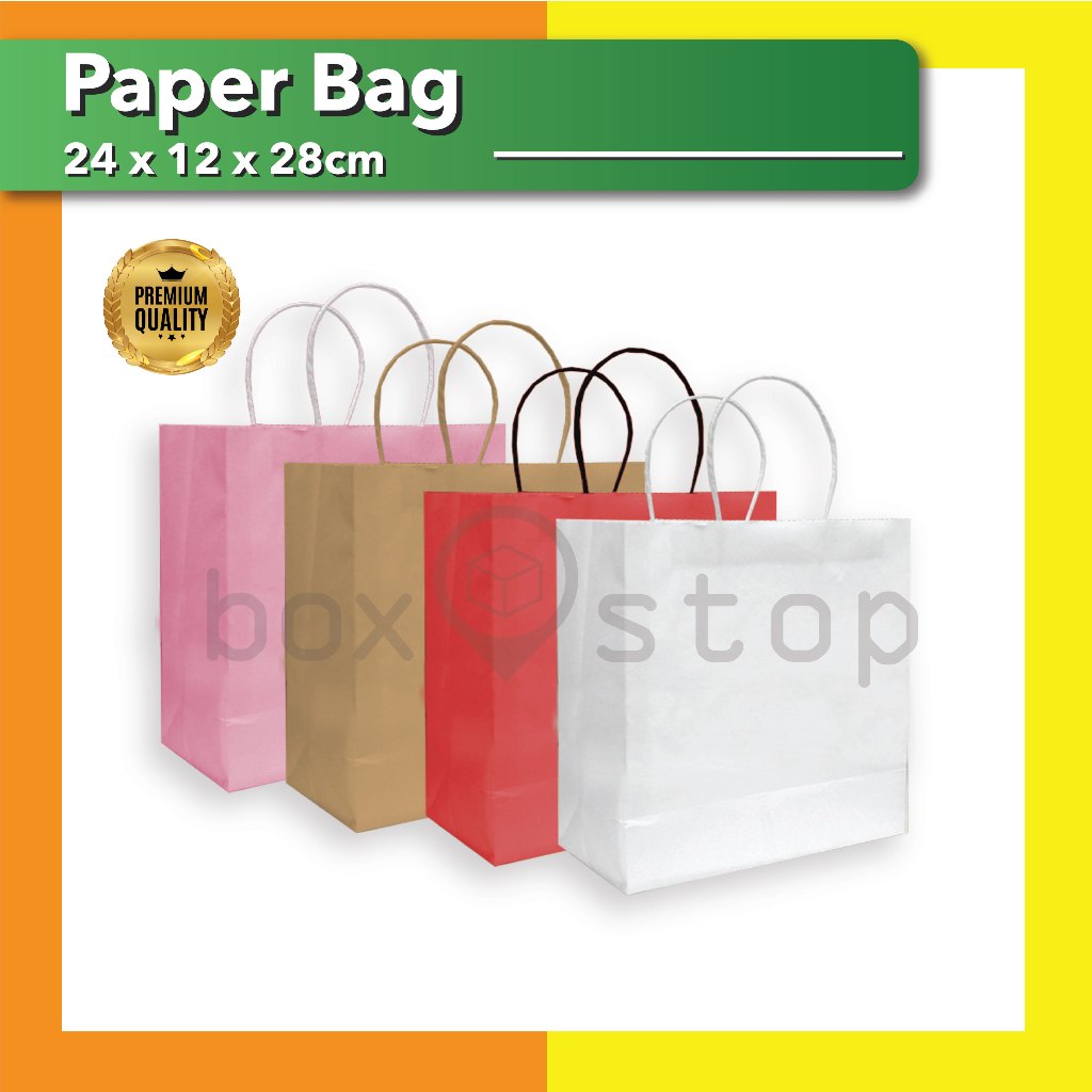 

Paper Bag Kue - Paperbag Polos - Paper Bag Aksesoris - 24x12x28 cm