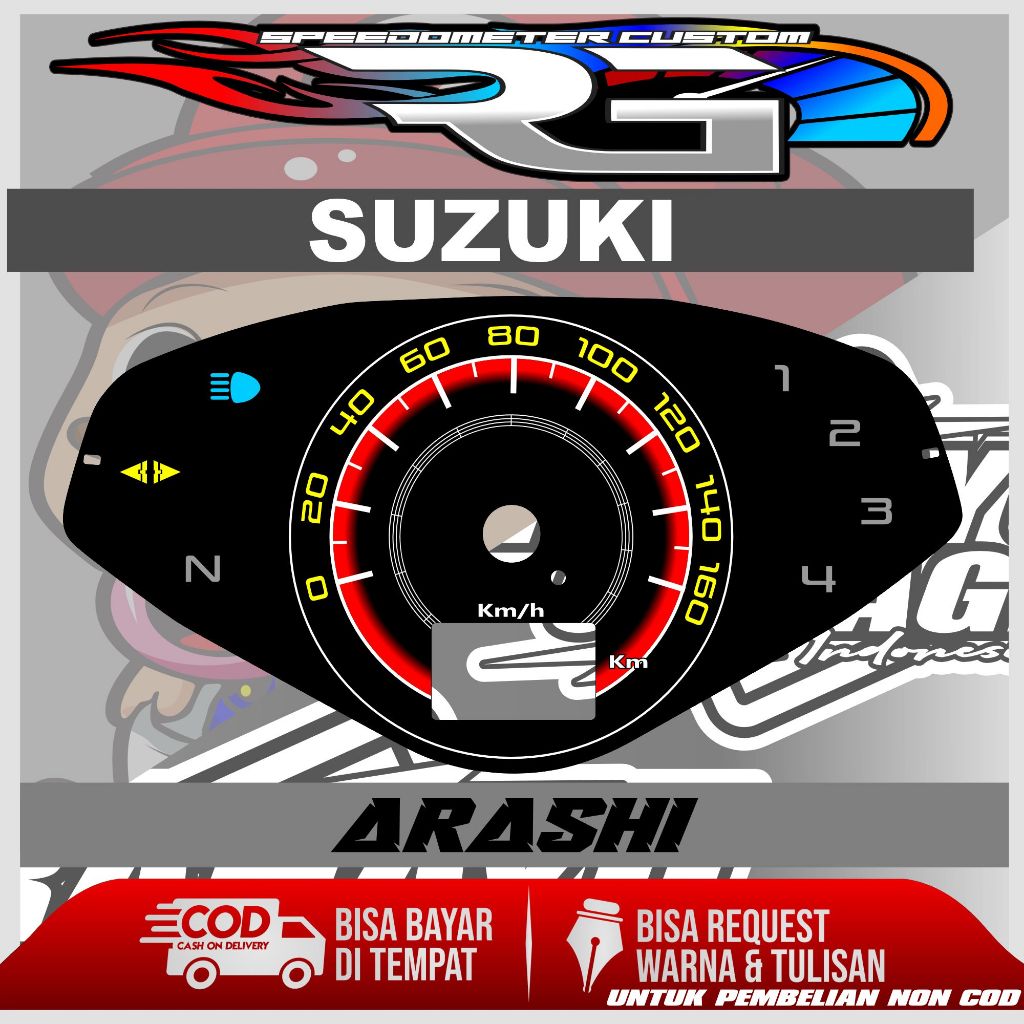PAPAN SPEEDOMETER CUSTOM SUZUKI ARASHI
