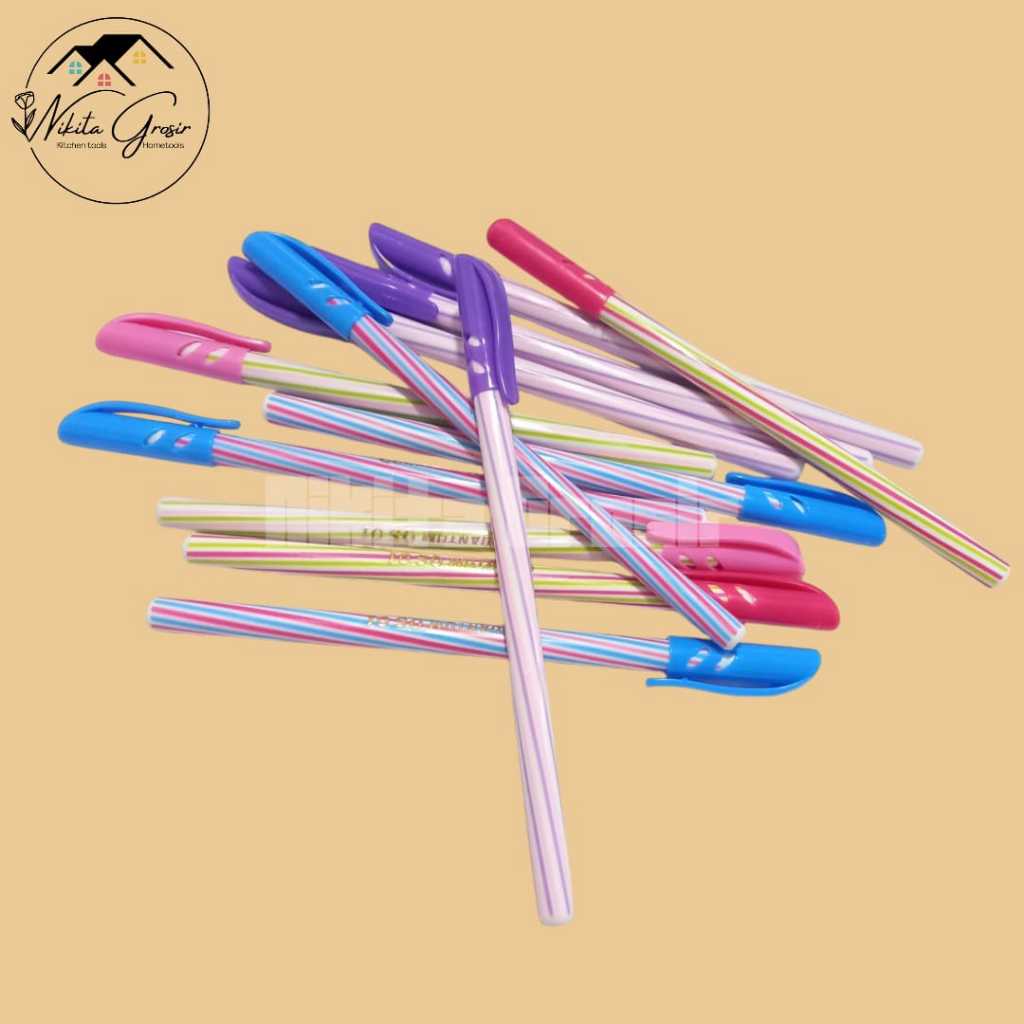 

(1pcs) Bolpoint Bolpen Tinta Hitam Ulir/ Pulpen Hitam Ulir