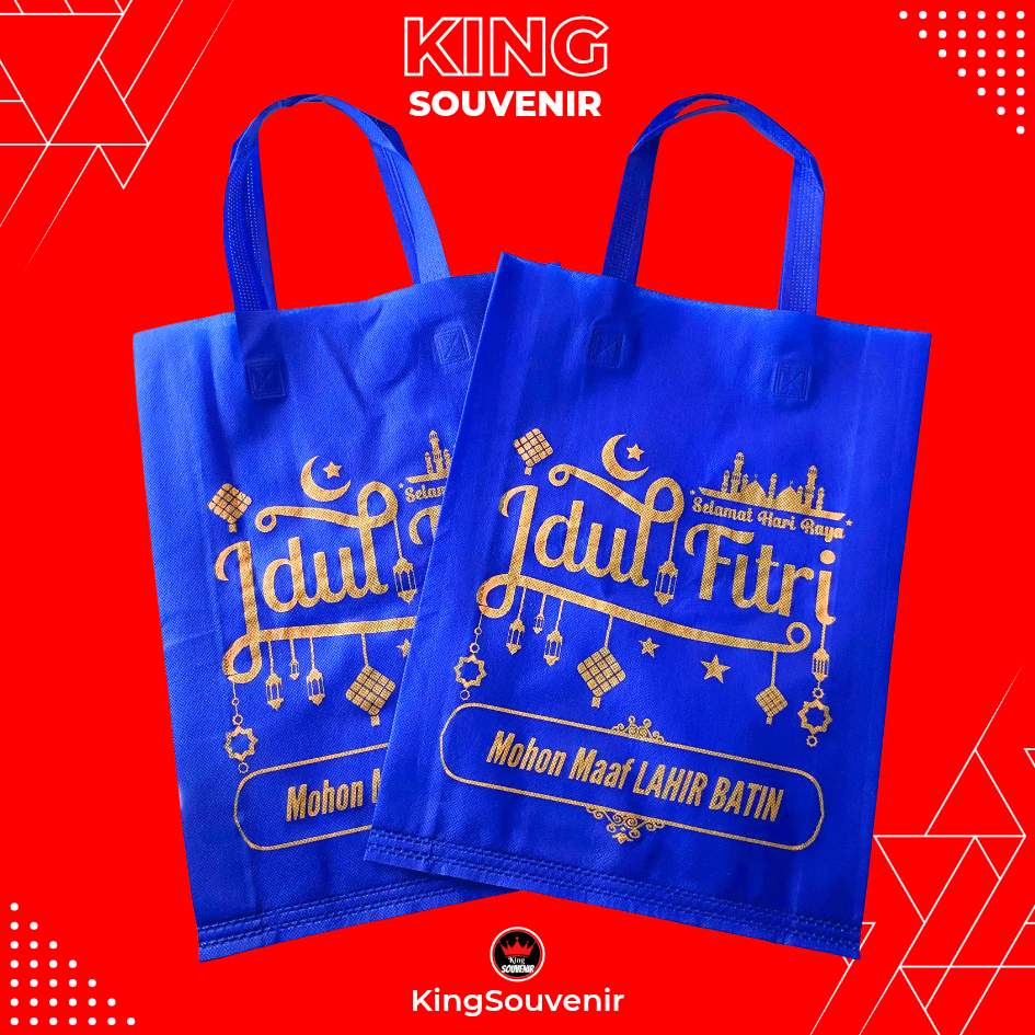 

GOODIEBAG SPUNBOND TAS HANTARAN HARI RAYA IDUL FITRI TAS LEBARAN PRES TALI READY STOCK MOTIF SABLON 30X40X8