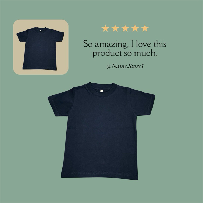 NAME Kaos Polos Dewasa Warna Navy