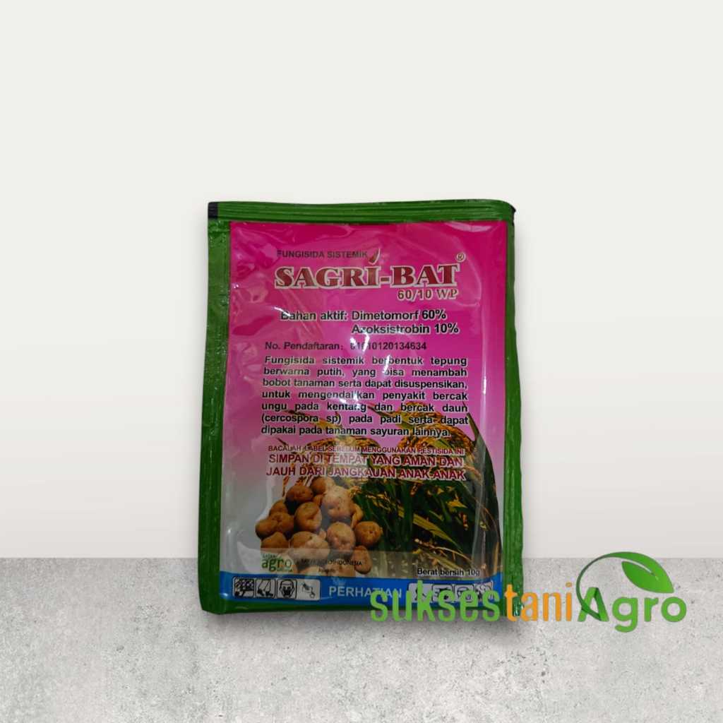 FUNGISIDA SISTEMIK SAGRI-BAT 60/10 WP - 10 GRAM