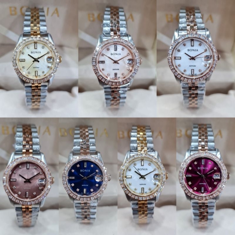 Jam Tangan Wanita Bonia BNB 10087S permata ori bm