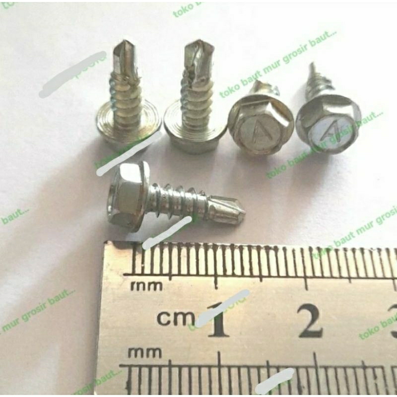 ( 10.000 pcs ) sekrup baja ringan 8x13
