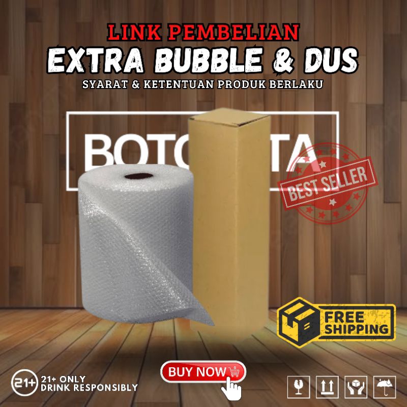 

EXTRA PACKING BUBBLE WARP + KARDUS TAMBAHAN (1PCS = 1BTL)