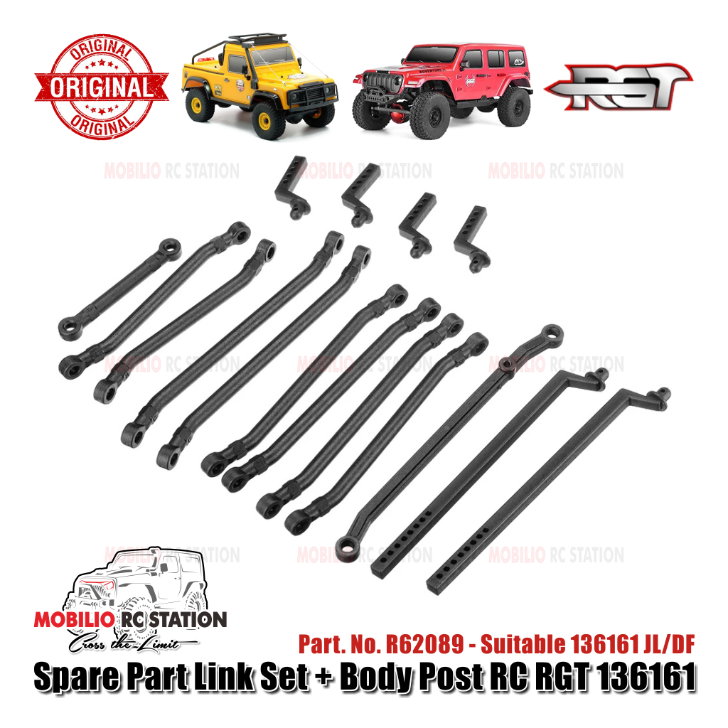Sparepart Ori R62089 Link Set Body Post RC Crawler RGT 136161 JL/DF