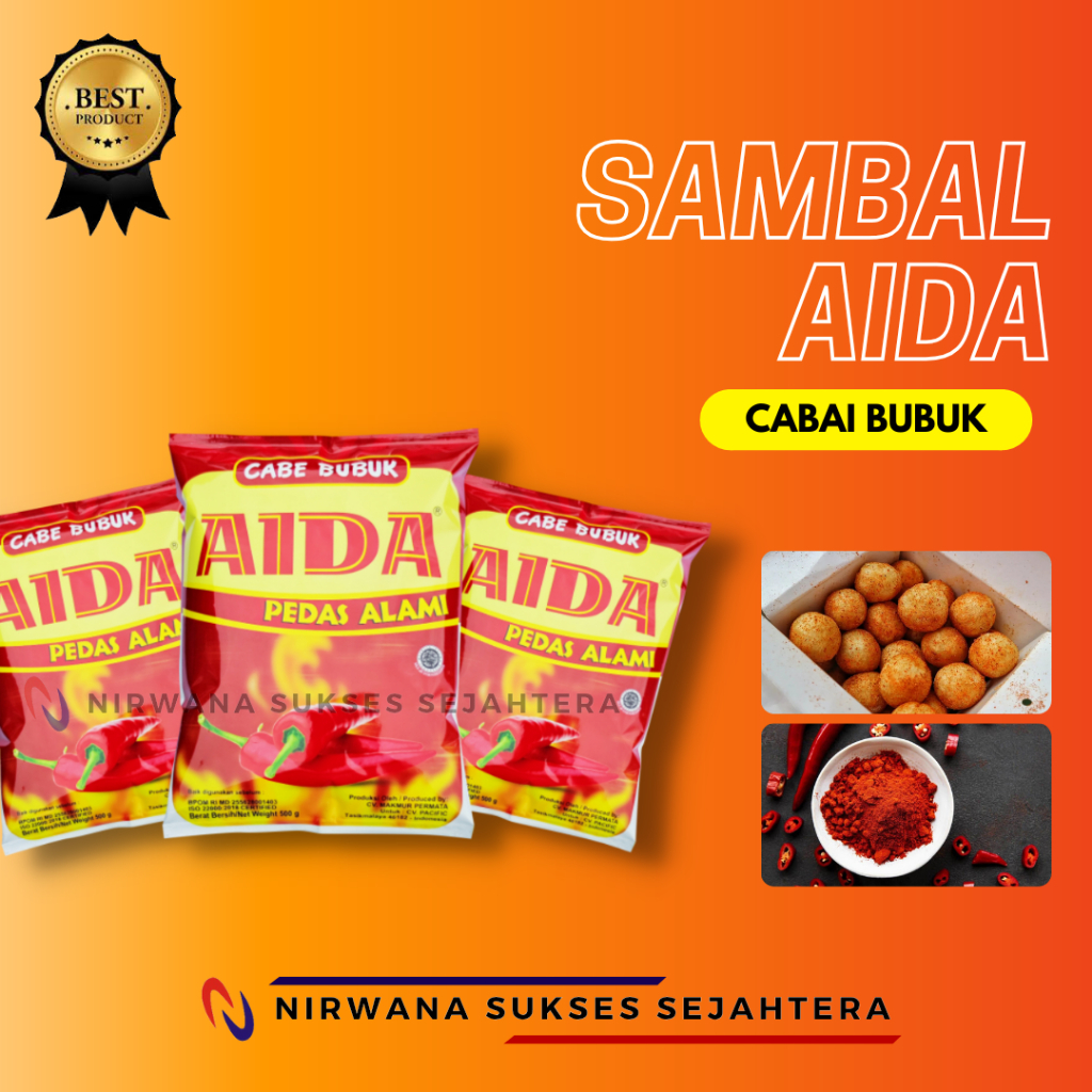 

AIDA CABAI BUBUK, BUMBU CILOK CIMOL BASRENG PEDAS CABE