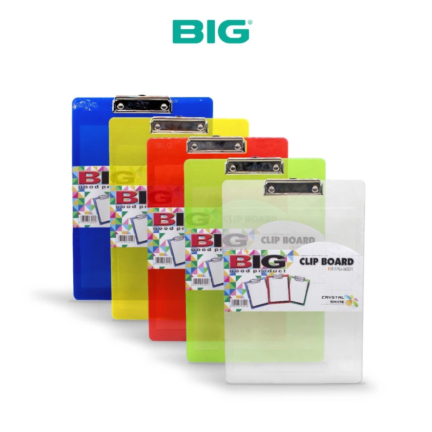 

BIG - Clipboard Papan Jalan Papan Ujian Transparan Ukuran F4 Folio PU-5001