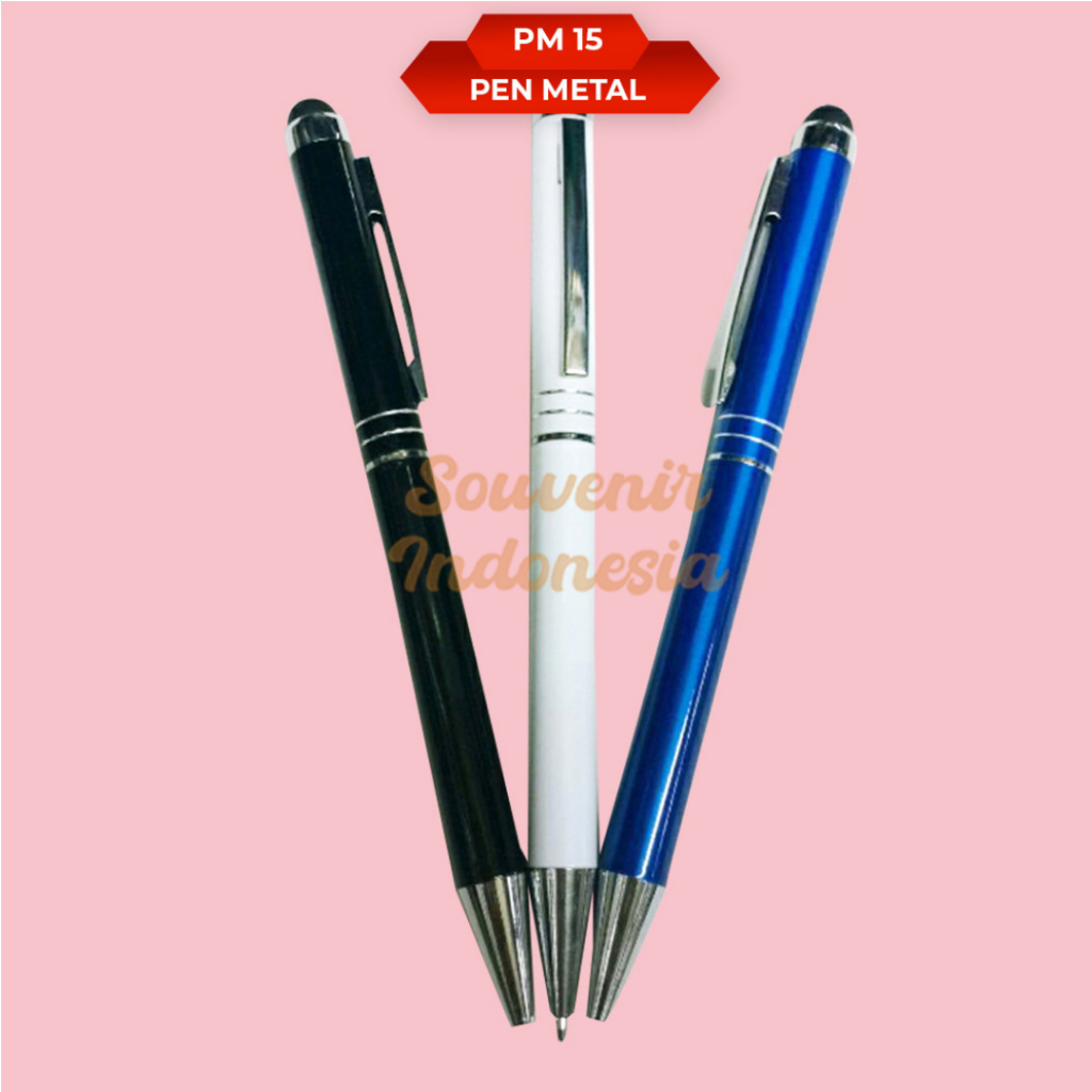 

Pen Metal Stylus Touch Screen Pulpen Stainless Bisa Custom Logo/Nama PM 15 S
