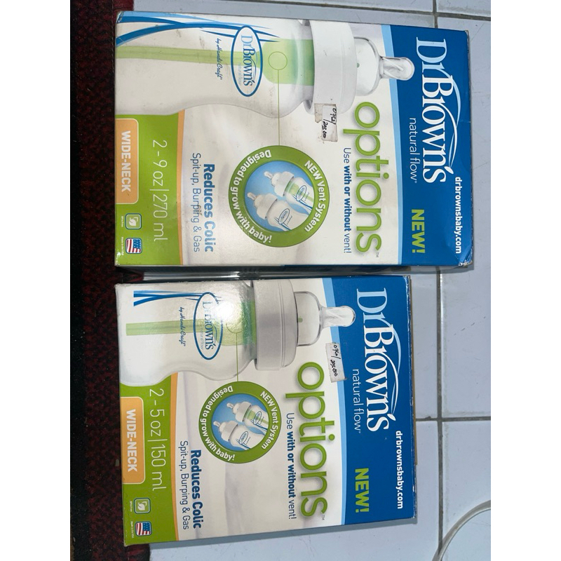 botol susu DrBrowns natural flow “Wide-neck” isi 3