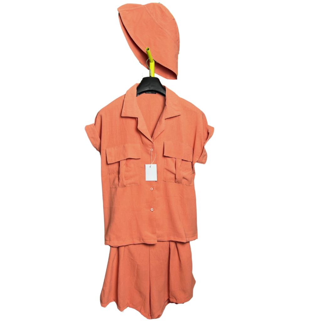 SET BAJU WANITA KEKINIAN/CELANA PENDEK/TOPI