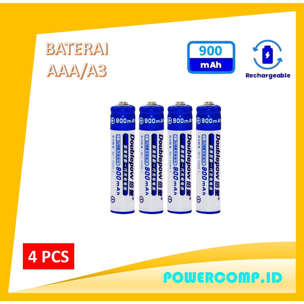 Doublepow Baterai Cas? Baterai Recharger AAA Baterai A3 Charger Batre AAA Bisa Di Cas Baterai Cas AA