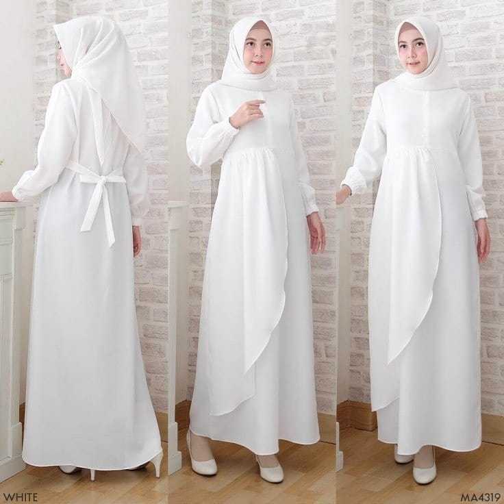 Gamis Putih Umroh Polos Gamis Wanita Remaja Dewasa Jumbo Kekinian 2023 Gamis Putih Wanita Remaja Dew