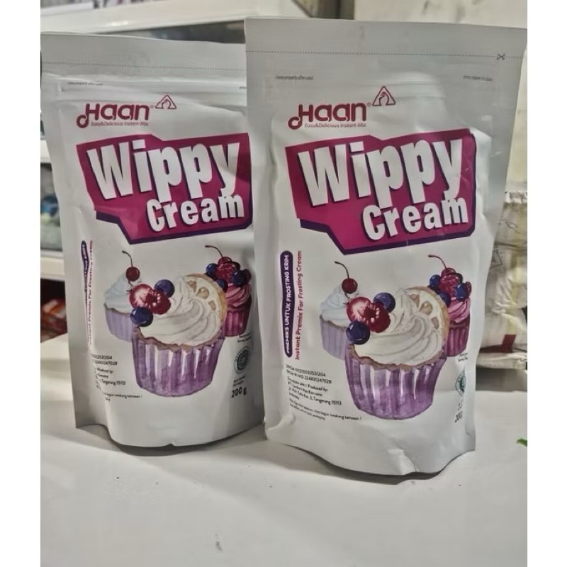 

Haan Whipe cream pouch 200gr dan 400gr | Whippy cream bubuk